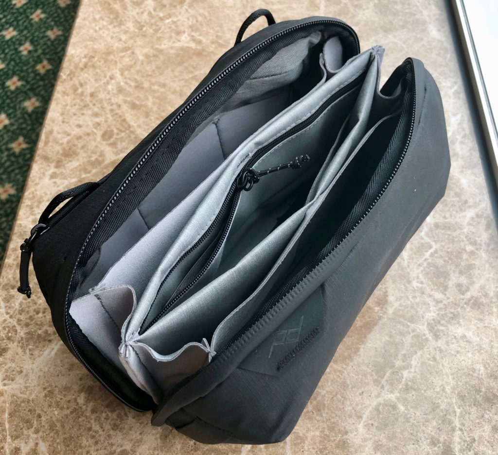 Peak Design Tech Pouch, Empty Showing Pockets