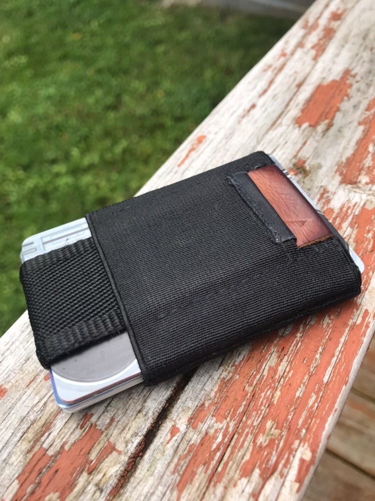 Genuine Leather Black Minimalist Wallet, Card Holder Pocket Slim Wallet  Benchmad