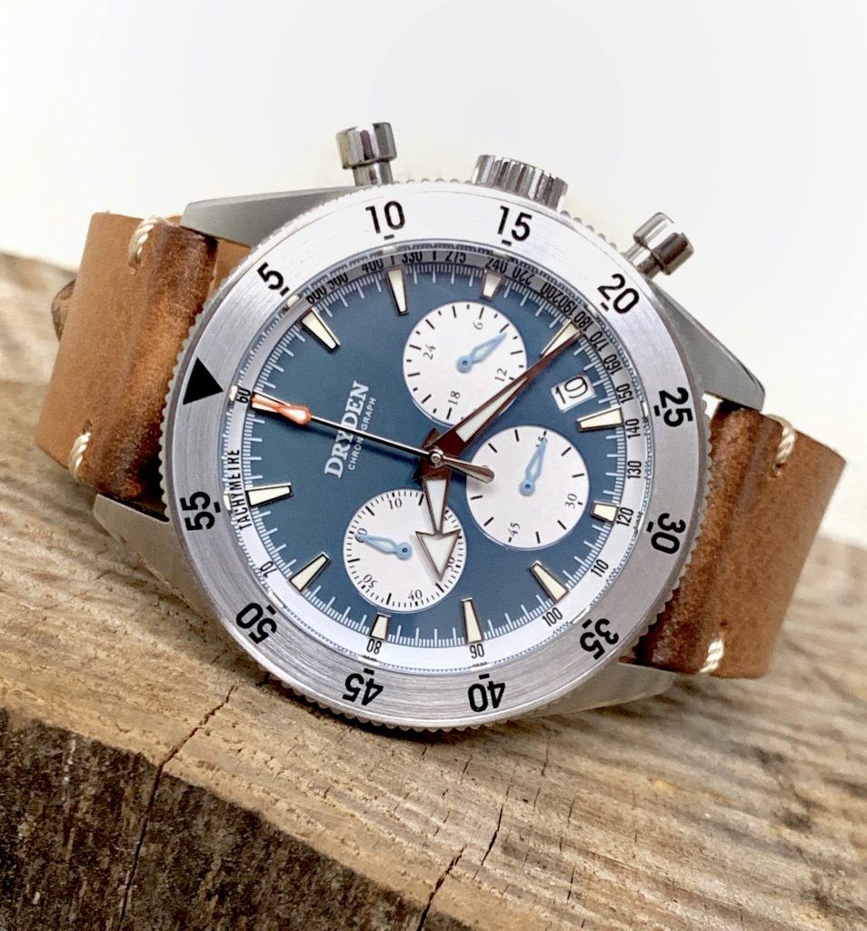Dryden Watch Co - DCD-1 - Blue Face - Leather Strps