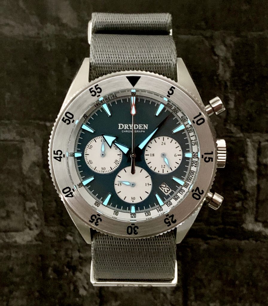 Dryden Watch Co - DCD-1 - Grey Straps Blue Face