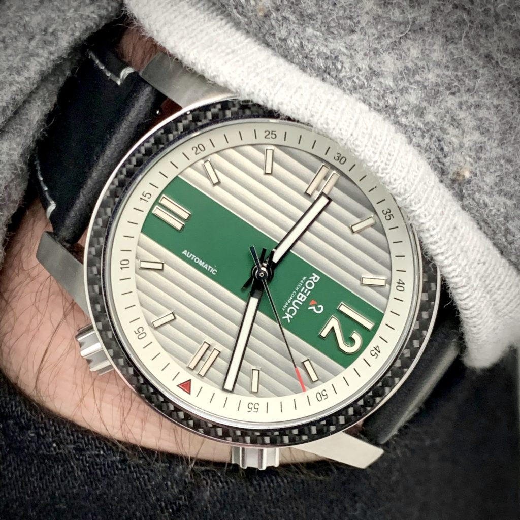 Roebuck Watch on Wrist Green