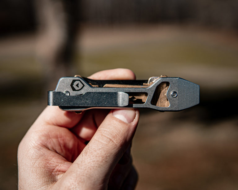 Trayvaxx Keydex Key Organizer Steel Prybar Side with keys
