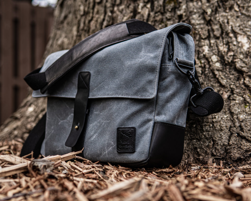Nutsac Satchel 15 against tree