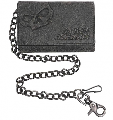 Harley Davidson Biker Leather Chain Wallet