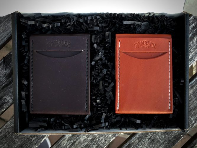 The Scout Wallet by Rambler Made, Chestnut and Dark Brown in Box