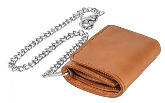 Deluxe Biker Leather Chain Wallet