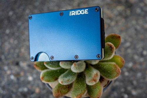 Blue Navy Ridge Wallet Aluminum on Cactus